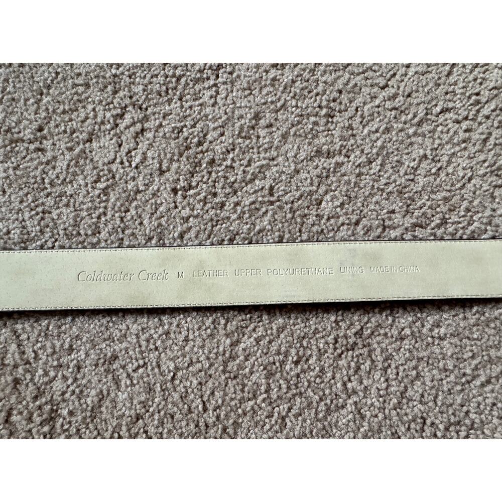 Coldwater Creek Sueded Leather Belt Brown Minimalist Basic Capsule Wardrobe - Picture 2 of 3